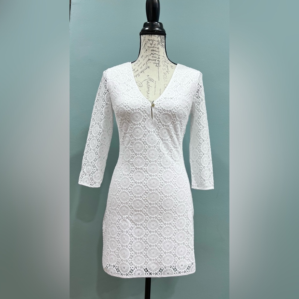 Lilly Pulitzer Lamora White Dress Breakers Lace XS